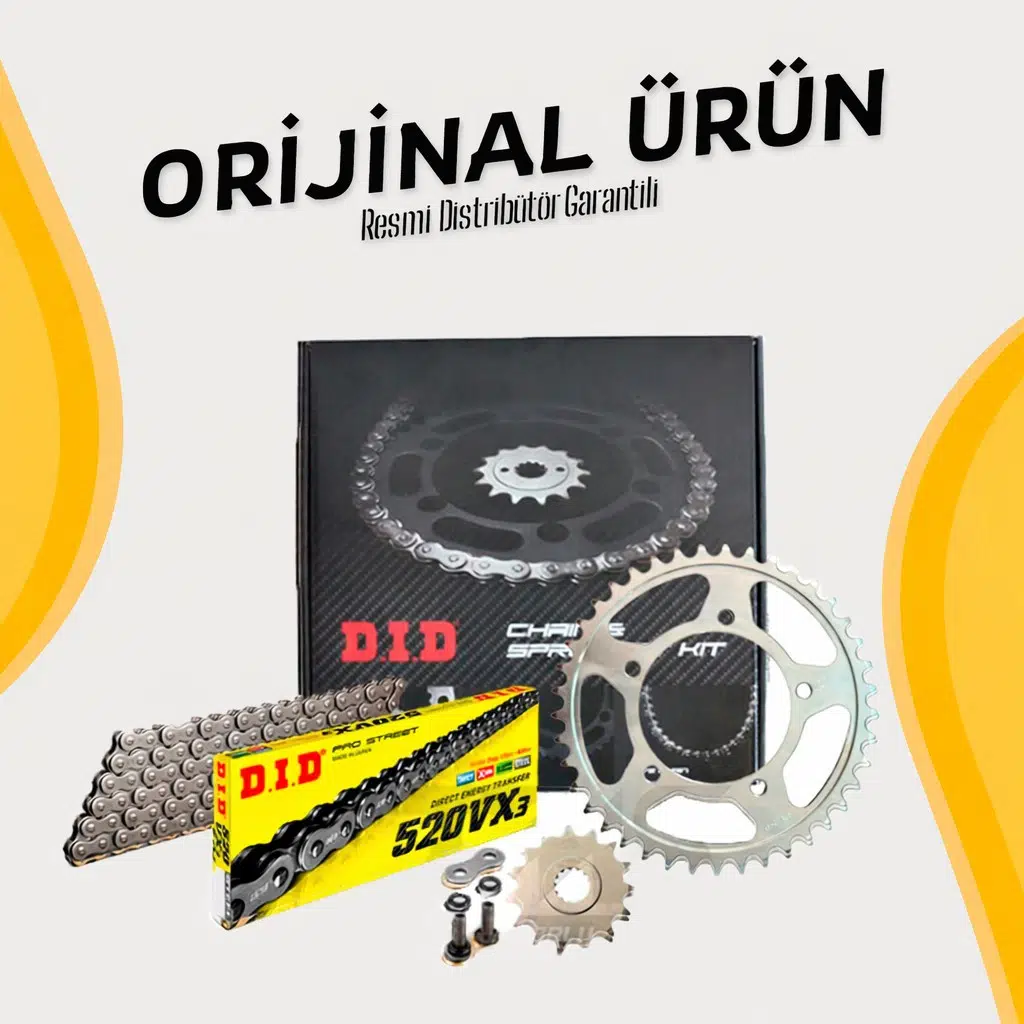 Dıd Cfmoto 450nk Zincir Dişli Seti (2023-2025) X-Ringli Zincir (Çelik Renk)