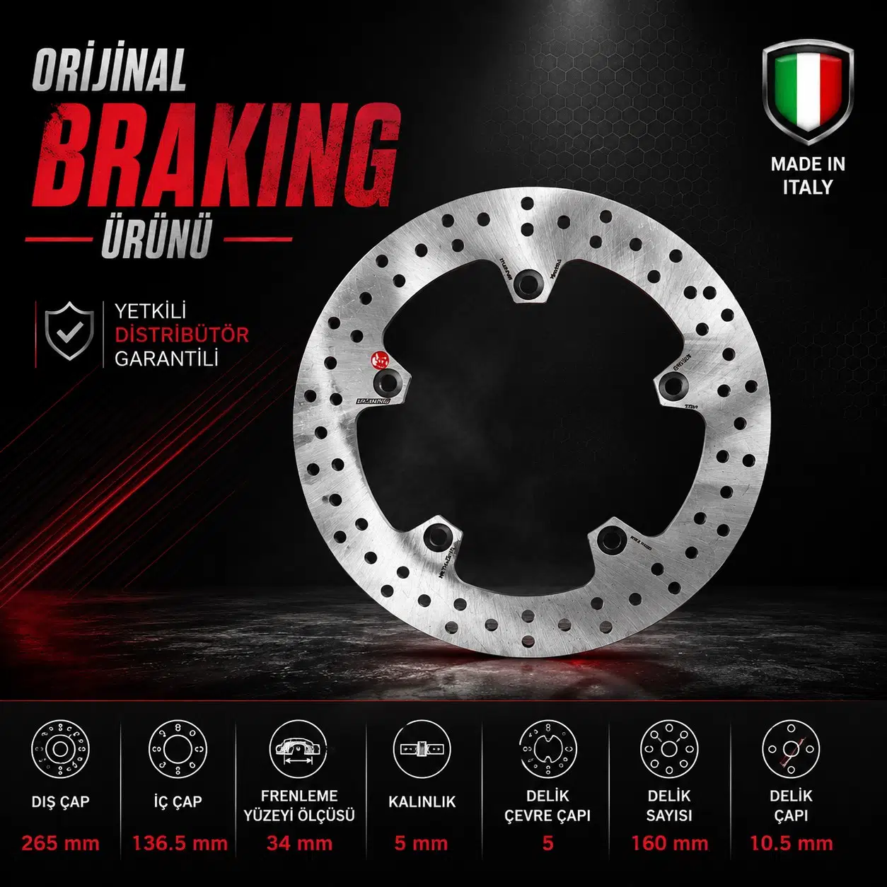 Braking Bmw F 800 Gs (2008-2024) Arka Fren Diski