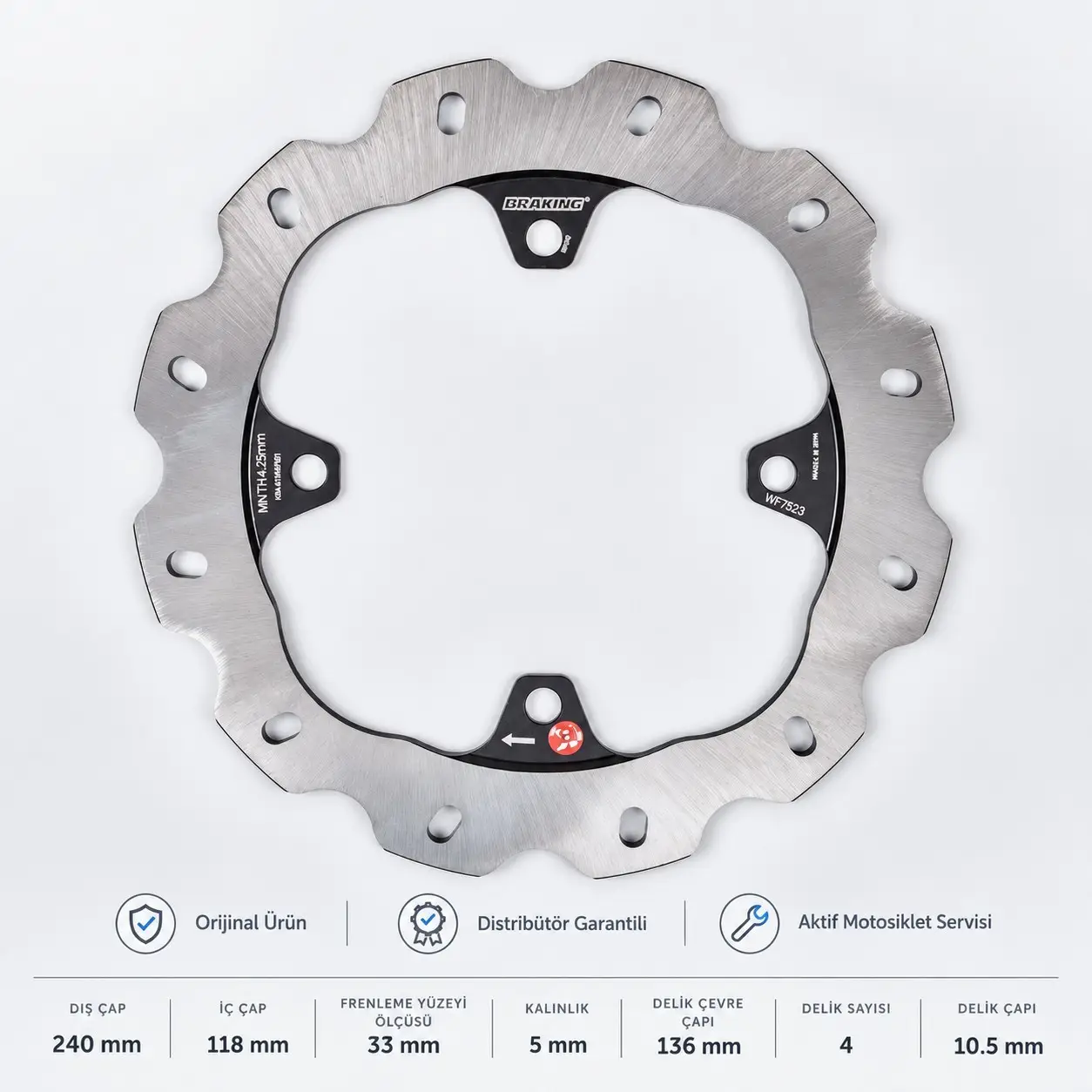 Braking Honda Cb 650f (2014-2018) Performans Arka Fren Diski