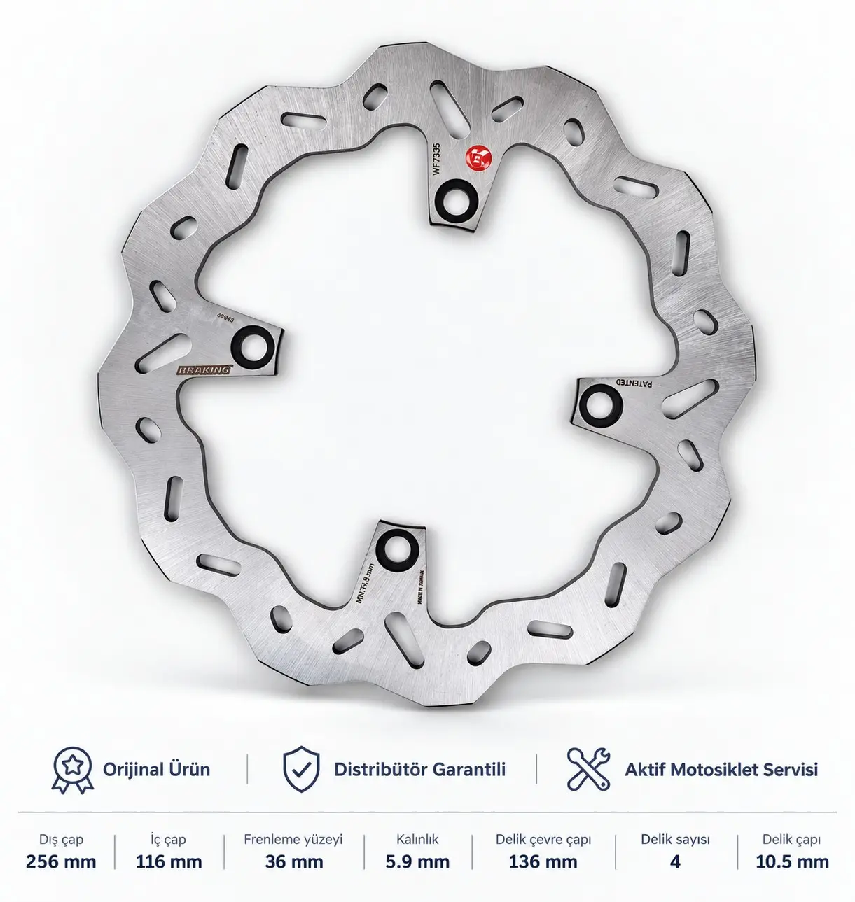 Braking Honda Crf1000L Africatwin (2016-2019) Performans Arka Fren Diski