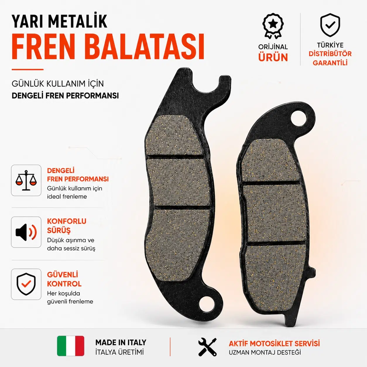Braking Honda Pcx125 (2021-2025) Yarı Metalik Ön Fren Balatası