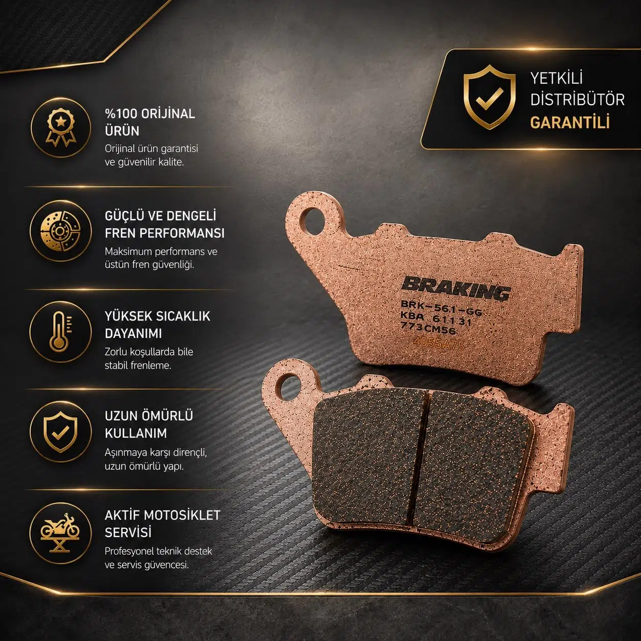 Braking Ktm Rc 200 (2014-2019) Sinterli Arka Fren Balatası