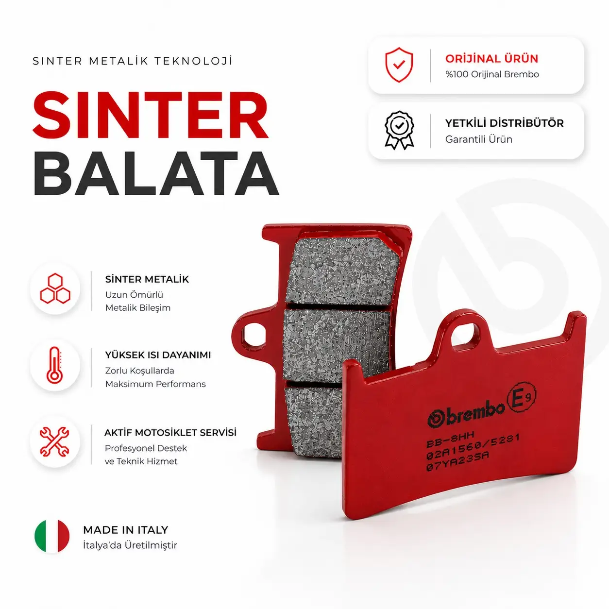 Brembo Yamaha Yzf R6 (1999-2020) Sinterli Ön Fren Balatası