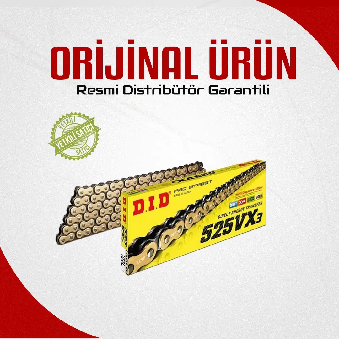 DID APRİLİA RSV4 RR 1000 (2015-2020) 525-108 BAKLA X-RİNGLİ ZİNCİR GOLD RENK