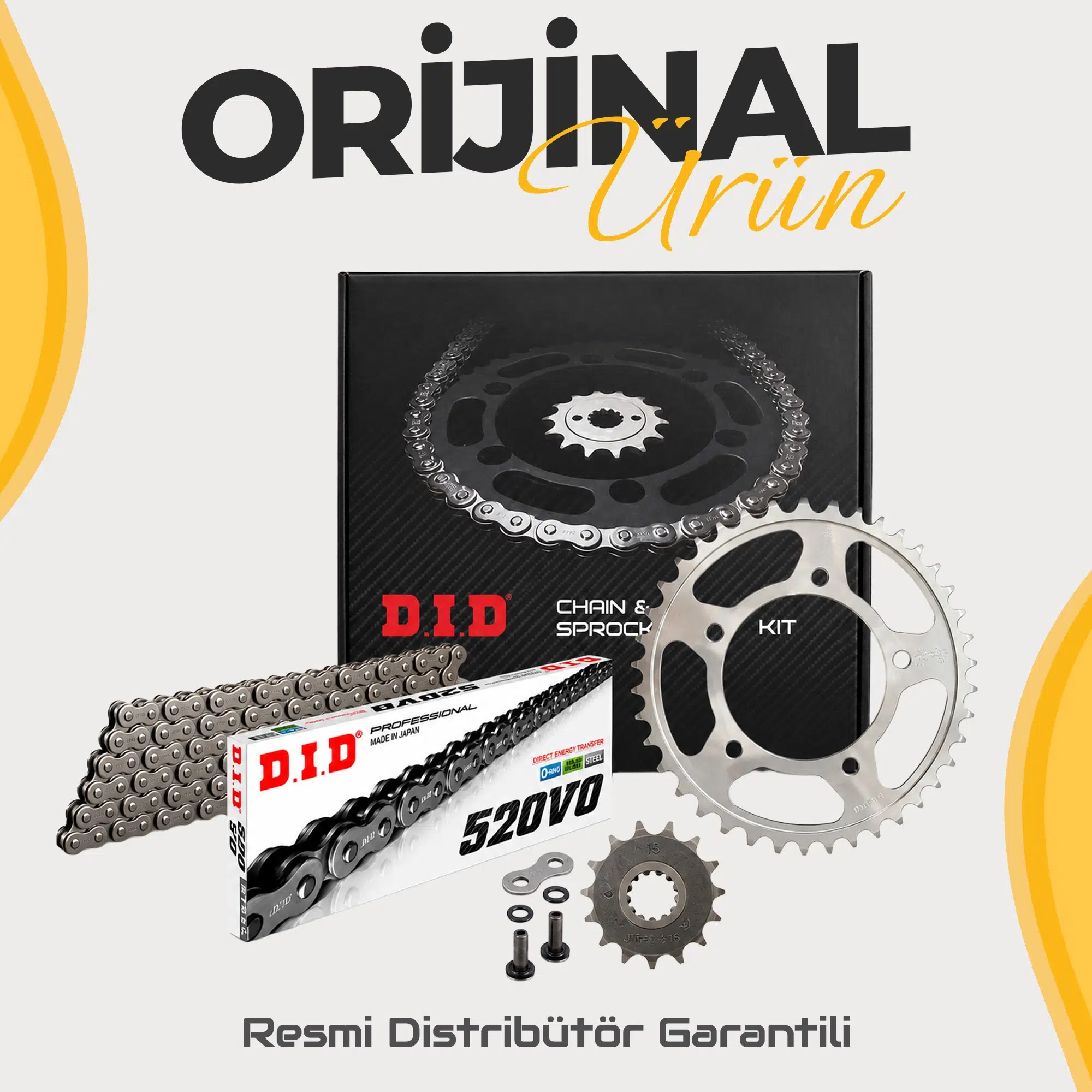 Dıd Ducati Monster 696 Zincir Dişli Seti (2008-2014) O-Ringli Zincir (Çelik Renk)