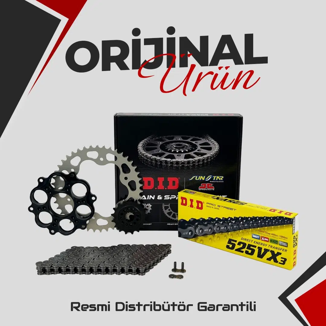 Dıd Ducati Monster 796 Zincir Dişli Seti (2012-2015) X-Ringli Zincir (Çelik Renk)