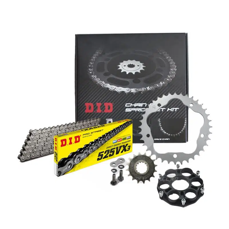 DID DUCATİ PANİGALE 1299 S ZİNCİR DİŞLİ SETİ (2015-2017) VX3 X-RİNGLİ ZİNCİR (ÇELİK RENK)