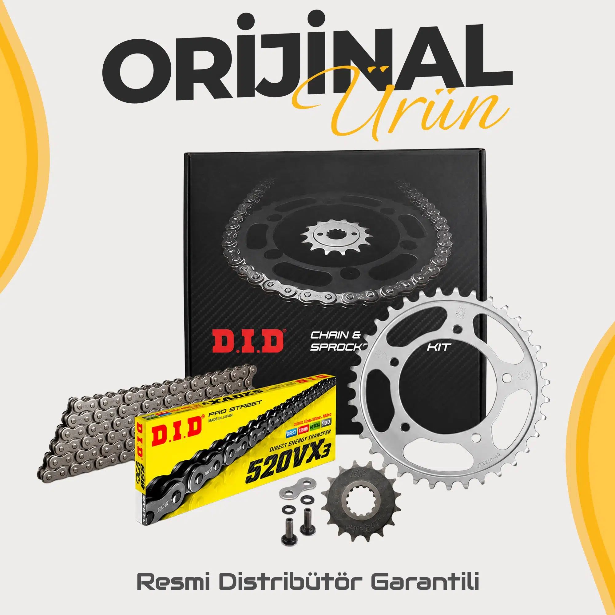 Dıd Ducati Scrambler 800 Zincir Dişli Seti (2015-2024) X-Ringli Zincir (Çelik Renk)