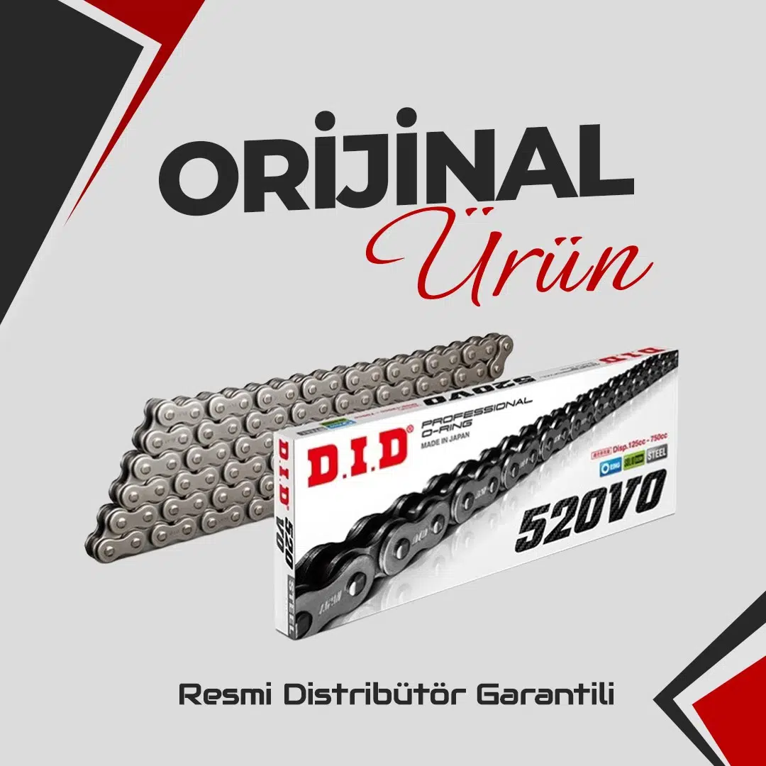 Dıd Gas Gas Ec 400 (2002-2007) 520-118 O-Ringli Zincir (Çelik Renk)