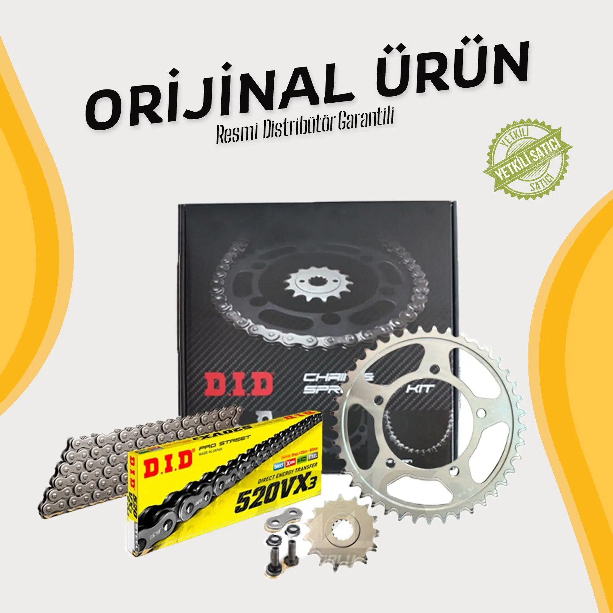 Dıd Honda XL750 Transalp Zincir Dişli Seti (2023-2025) X-Ringli Zincir (Çelik Renk)