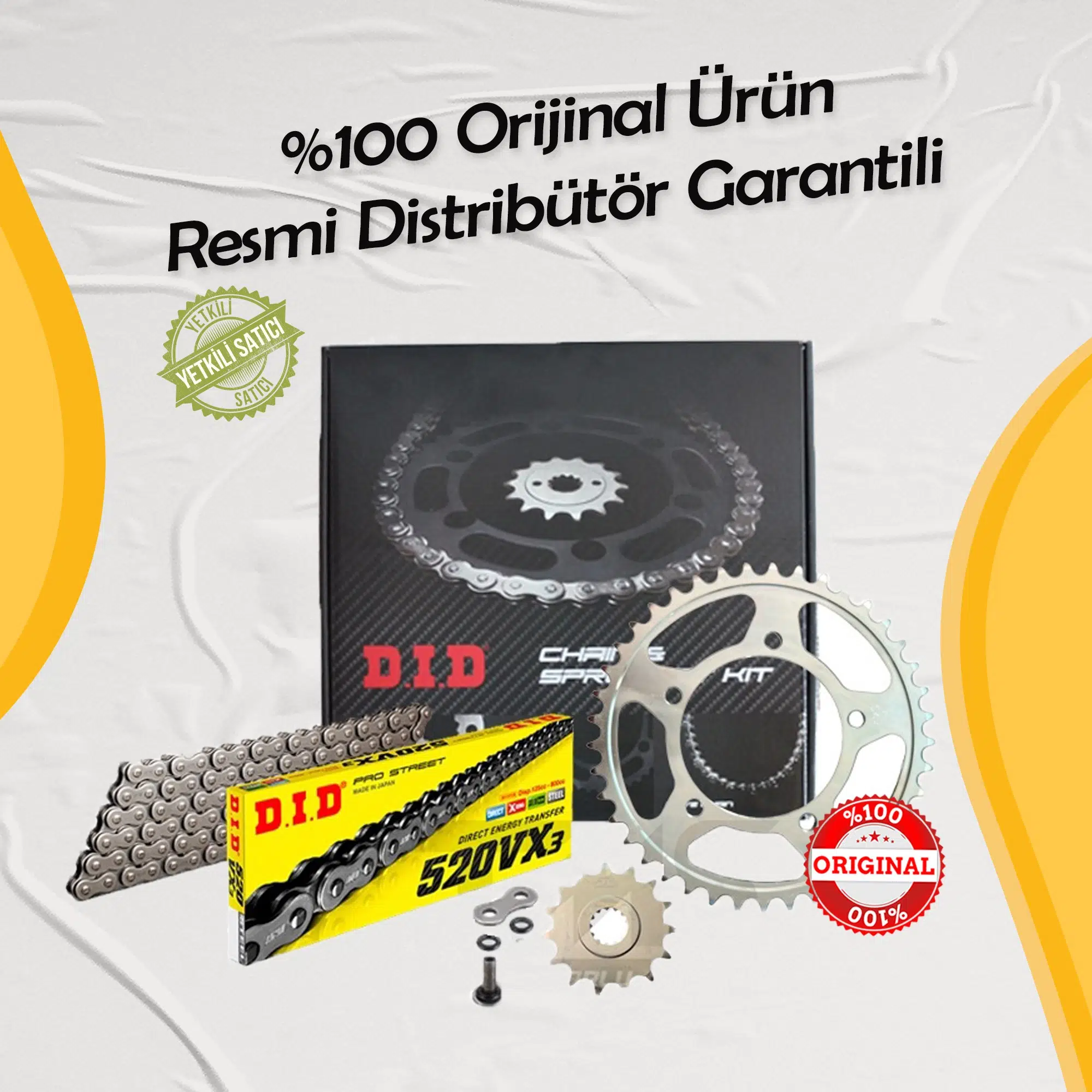 DID KAWASAKİ EN 500 VULCAN ZİNCİR DİŞLİ SETİ (2000-2009) X-RİNGLİ ZİNCİR (ÇELİK RENK)