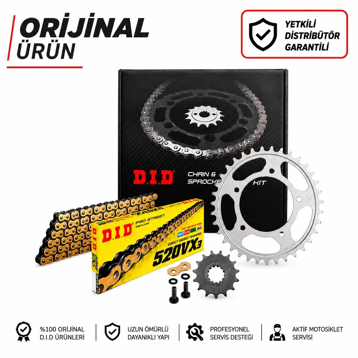 Dıd Kawasaki Z 800 Zincir Dişli Seti (2012-2016) X-Ringli Zincir (Gold Renk)