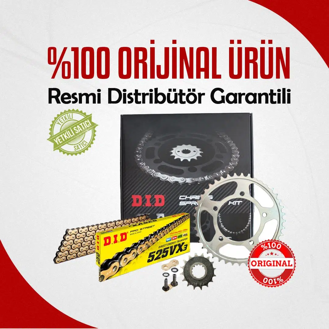 DID KAWASAKİ ZX-10R ZİNCİR DİŞLİ SETİ (2006-2007) X-RİNGLİ ZİNCİR (GOLD RENK)