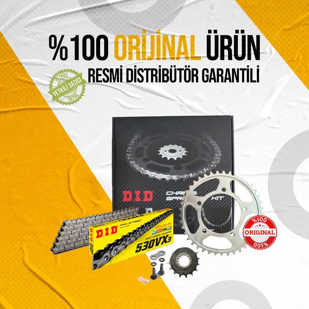 DID KAWASAKİ ZX-12 R ZİNCİR DİŞLİ SETİ (2000-2006) X-RİNGLİ ZİNCİR (ÇELİK RENK)