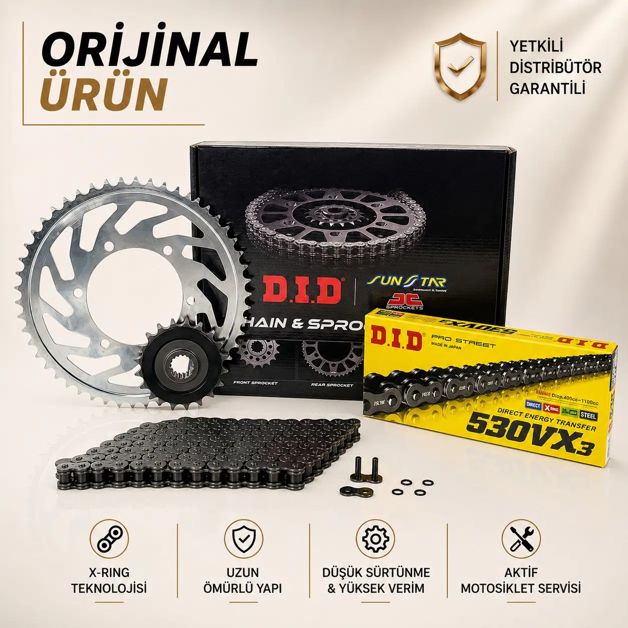 Dıd Triumph Speed Triple Rs 1050 Zincir Dişli Seti (2005-2011) X-Ringli Zincir (Çelik Renk)