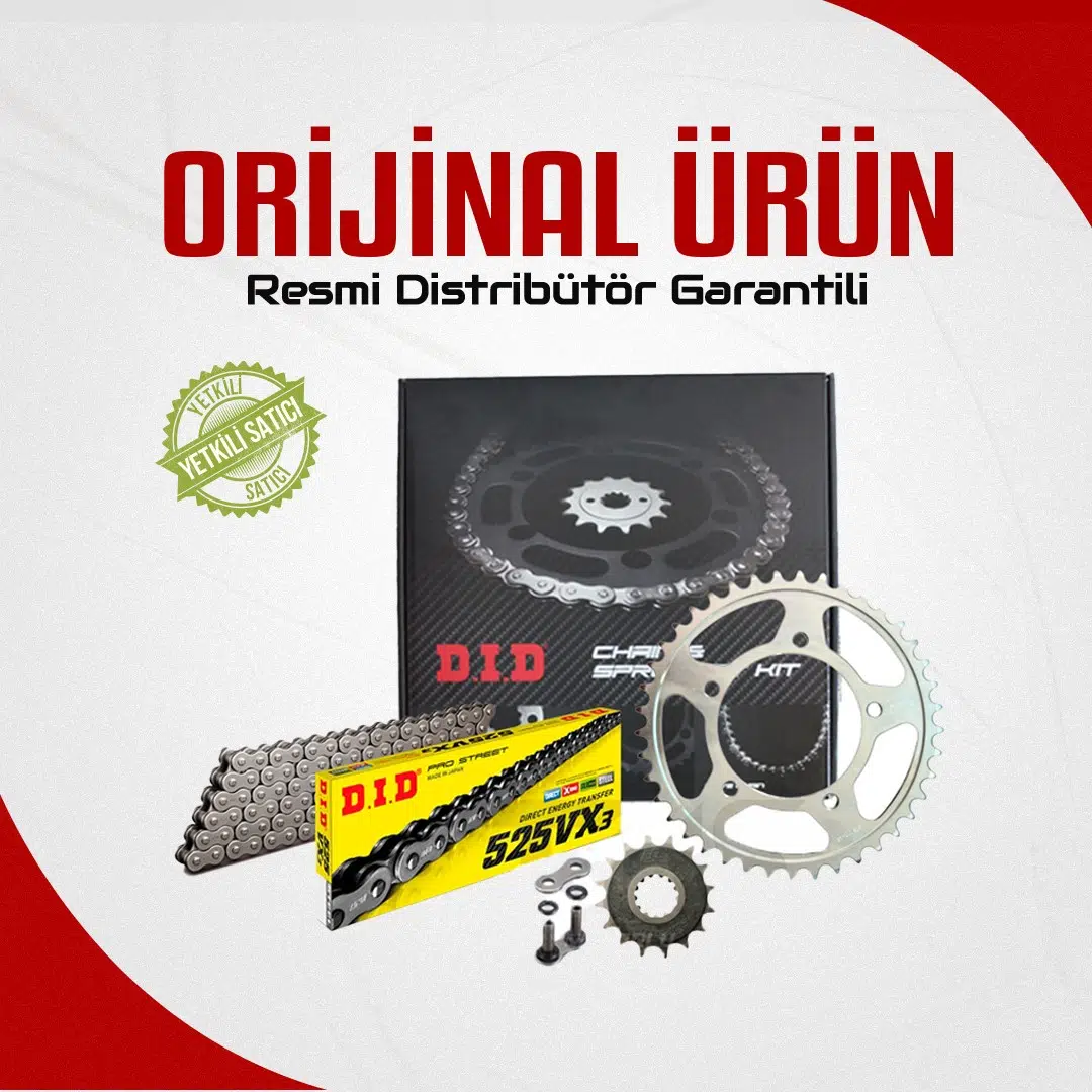 DID YAMAHA MT-07 TRACER ZİNCİR DİŞLİ SETİ (2016-2019) X-RİNGLİ ZİNCİR (ÇELİK RENK)