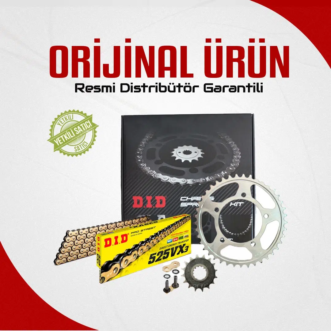 DID YAMAHA MT-07 ZİNCİR DİŞLİ SETİ (2014-2024) X-RİNGLİ ZİNCİR (GOLD RENK)