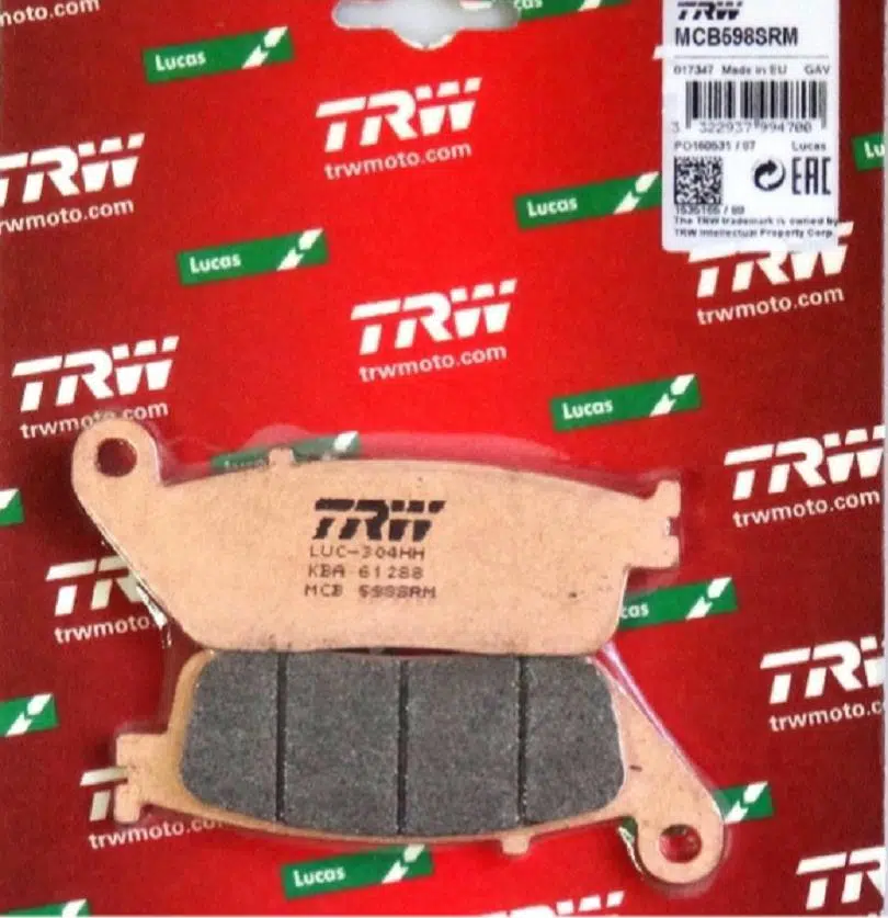 TRW MCB598SRM SUZUKİ BURGMAN AN650 ZA ÖN FREN BALATASI