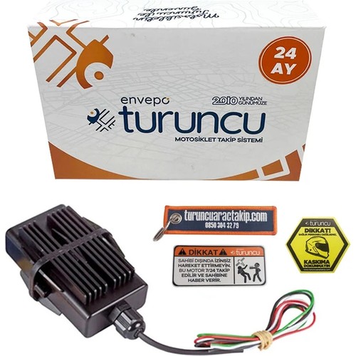 Turuncu Motosiklet Takip Sistemi 24 Aylık + Buzzer Siren.