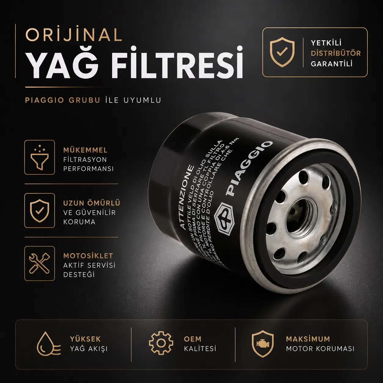 Mahle Vespa S 150 (2018-2020) Orijinal Yağ Filtresi